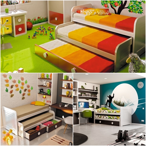 เตียงลิ้นชัก 3 ชั้น นอนได้ 3 คน ประหยัดพื้นที่สุด ๆ