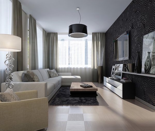 ห้องรับแขกโมเดิร์น กว้างขวาง บรรยากาศดี