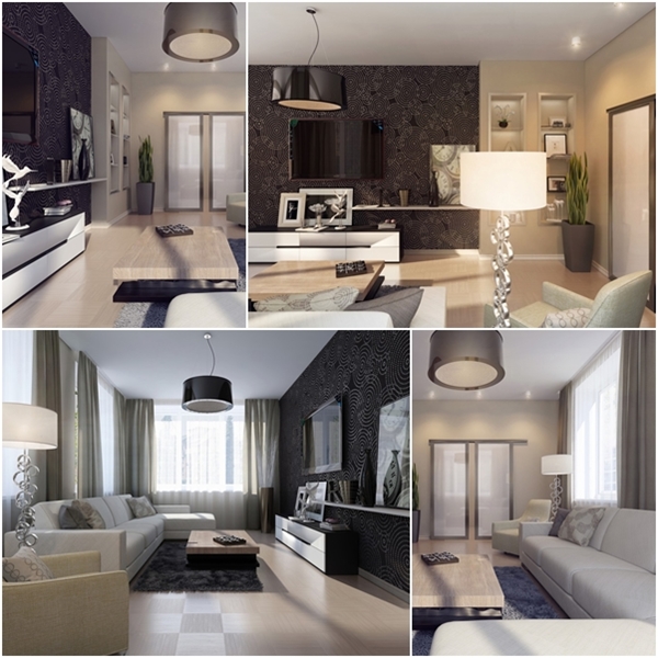 ห้องรับแขกโมเดิร์น กว้างขวาง บรรยากาศดี