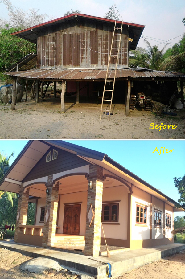 ปลูกบ้านชั้นเดียวหลังเล็ก งบ 5 แสน ด้วยแปลนจาก กรมโยธาฯ