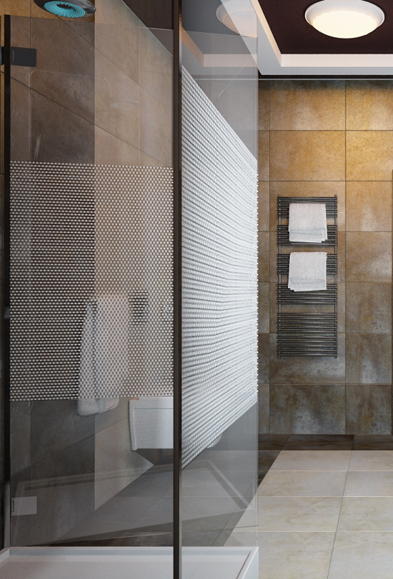 แบบห้องน้ำโมเดิร์นสีน้ำตาล สวยเป๊ะ! ไม่ตกยุค