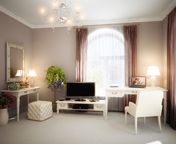 ห้องนอนสีชมพู ห้องนอนผู้หญิง