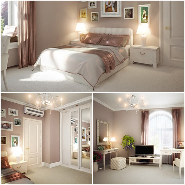 ห้องนอนสีชมพู ห้องนอนผู้หญิง