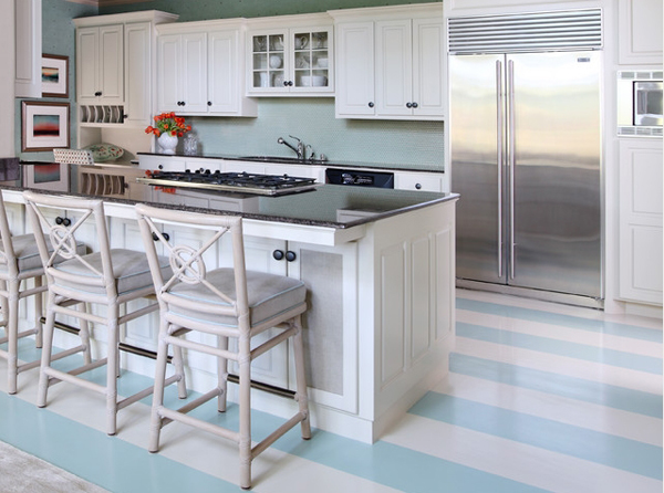 ห้องครัวสีฟ้า แบบห้องครัว สดใส สบายตา