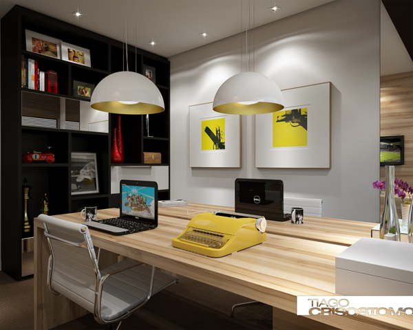 ห้องทำงานกระจก ตกแต่งแบบโมเดิร์น