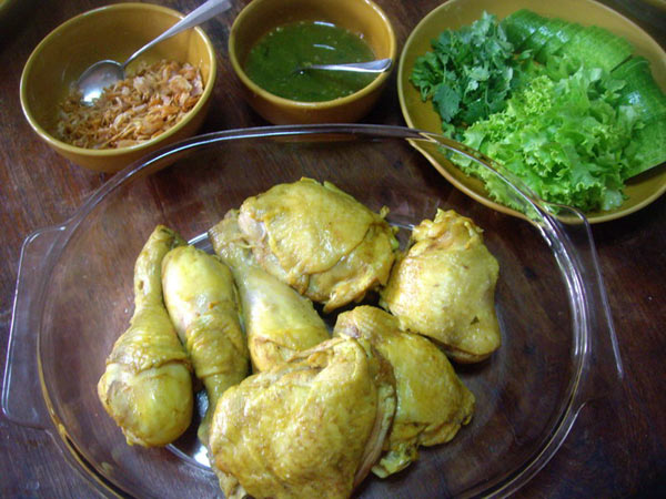 เครื่องเคียงข้าวหมกไก่
