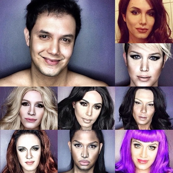 หนุ่มฟิลิปปินส์แต่งหน้าตัวเองเลียนแบบดาราสาว-นักร้องดังระดับโลก