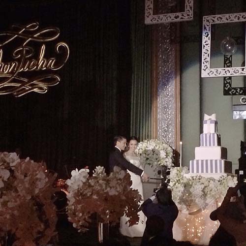 แอม ชลธิชา ทรัพย์ไพบูลย์เลิศ แต่งงานแฟนหนุ่ม ฉลองสมรสชื่นมื่น