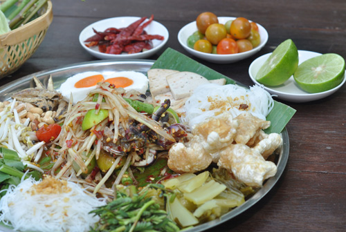 ร้านส้มตำถาด,ตำถาด
