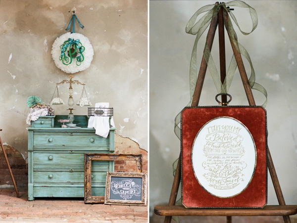 green-blue themes wedding