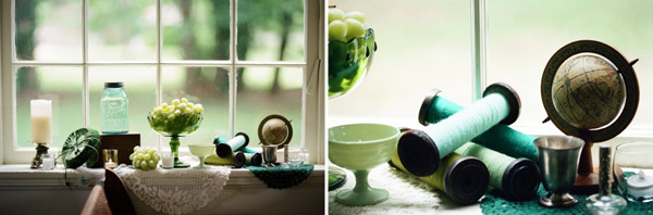 green-blue themes wedding