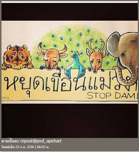 คัดค้านการสร้างเขื่อนแม่วงก์