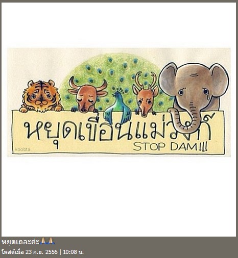 คัดค้านการสร้างเขื่อนแม่วงก์