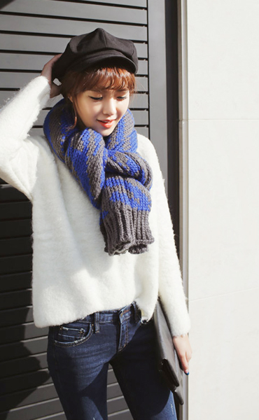 ผ้าพันคอไหมพรม