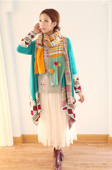 ผ้าพันคอไหมพรม