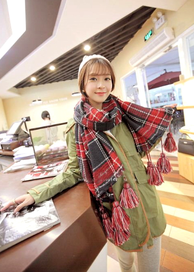 ผ้าพันคอไหมพรม