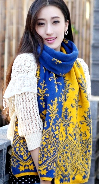 ผ้าพันคอไหมพรม