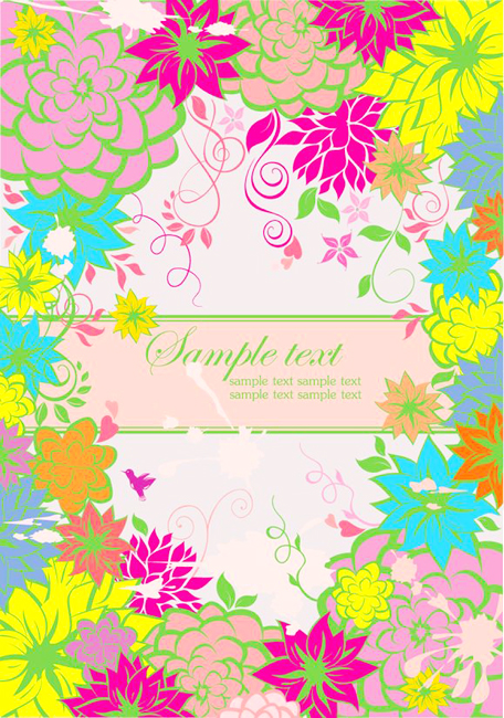 การ์ดแต่งงานลายดอกไม้,