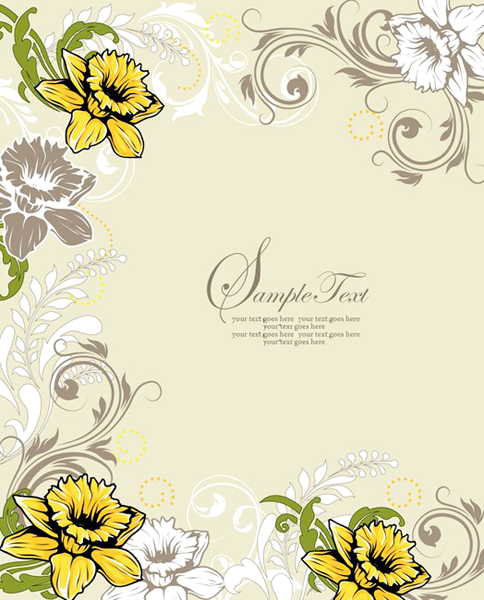 การ์ดแต่งงานลายดอกไม้,