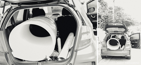 DIY แบ็คดรอป พร็อพ งานแต่งงาน