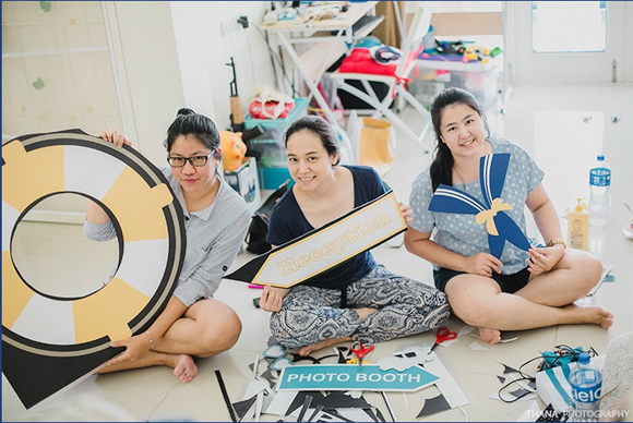 DIY แบ็คดรอป พร็อพ งานแต่งงาน