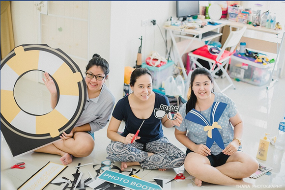 DIY แบ็คดรอป พร็อพ งานแต่งงาน