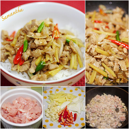  หมูผัดพริกขิง อาหารไทยเผ็ดร้อนหอมอร่อย