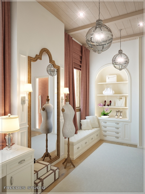   แบบห้องแต่งตัวสไตล์วินเทจสวย ๆ เอาใจสาว ๆ