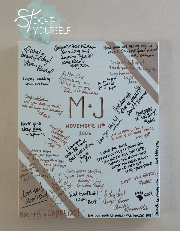  DIY กรอบรูปแขวนฝนัง สำหรับเขียนคำอวยพรในวันแต่งงาน