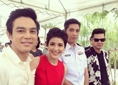 ภาพบวงสรวงละคร บัลลังก์เมฆ อ้อม พิยดา ประกบ หนุ่ม เต๋า มอส