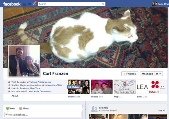 เฟซบุ๊กเริ่มทดสอบ Facebook Timeline แบบใหม่