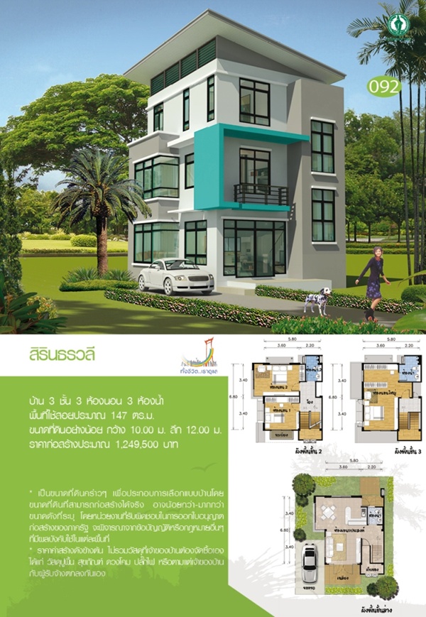 แจกฟรี! 11 แบบบ้านสามชั้น หลากสไตล์