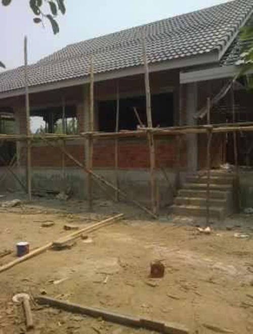 สร้างบ้านใหม่หลังน้อยให้ตายาย เป็นบ้านชั้นเดียวแสนอบอุ่น