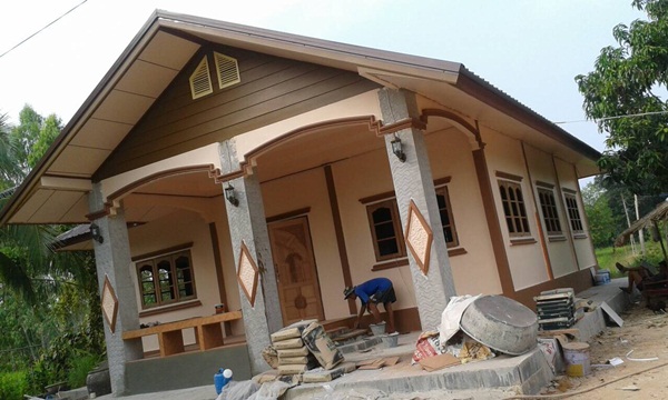 ปลูกบ้านชั้นเดียวหลังเล็ก งบ 5 แสน ด้วยแปลนจาก กรมโยธาฯ