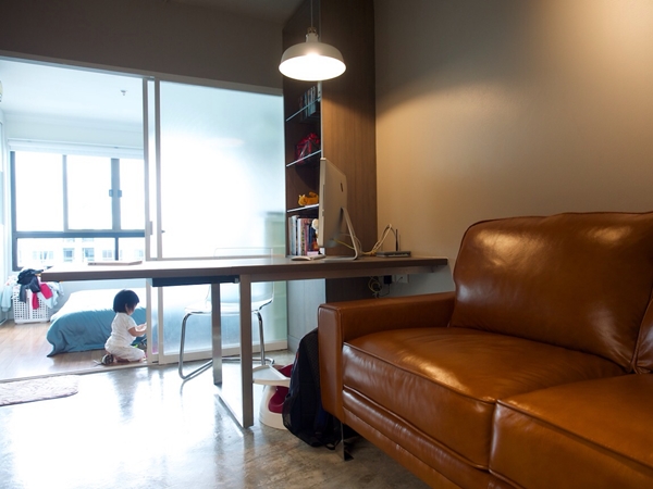 แต่งคอนโดสไตล์ Loft โชว์ปูนขัดมันเท่ ๆ