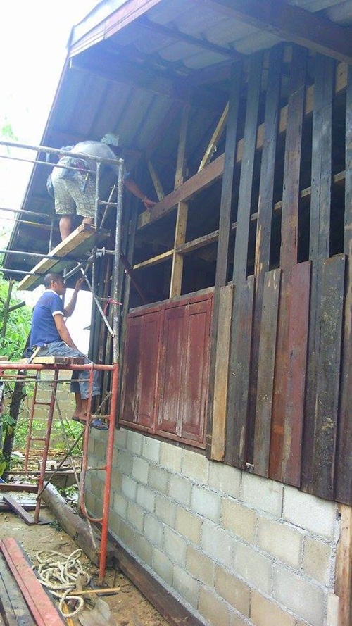 สร้างบ้านใหม่หลังน้อยให้ตายาย เป็นบ้านชั้นเดียวแสนอบอุ่น