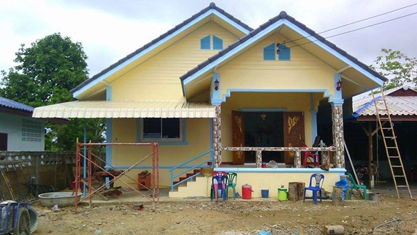 สร้างบ้านใหม่หลังน้อยให้ตายาย เป็นบ้านชั้นเดียวแสนอบอุ่น