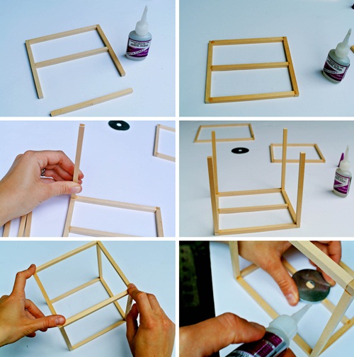 DIY เชิงเทียนไม้ทรงสี่เหลี่ยม เรียบแต่ชิค