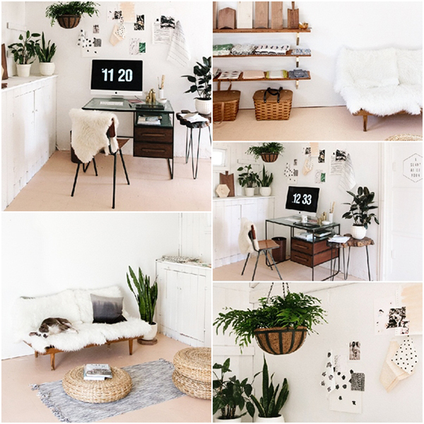 ห้องทำงานไม้สุดชิค แต่งง่าย ๆ สดชื่นด้วยไม้ประดับ