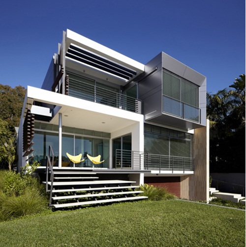 บ้านโมเดิร์น 3 ชั้น มีดาดฟ้า สระว่ายน้ำ ดีไซน์ใกล้ชิดธรรมชาติ