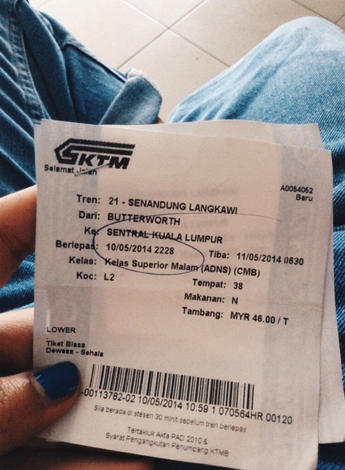 นั่งรถไฟไทยขบวนที่ 35 สู่ มาเลเซีย สิงคโปร์ กับงบ 8,500 บาท