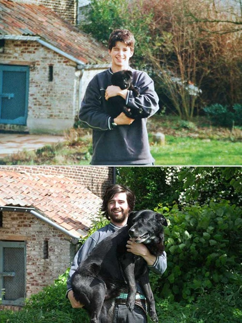  ภาพถ่าย Before After พัฒนาการน่ารัก ๆ ของน้องหมา