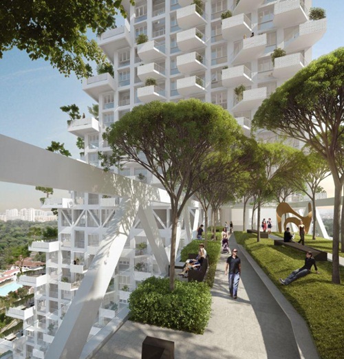 The Sky Habitat คอนโดพร้อมสระน้ำลอยฟ้าในสิงคโปร์