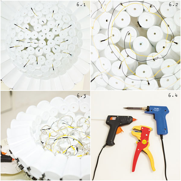 DIY โคมไฟจากแก้วพลาสติก