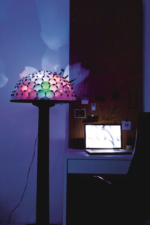 DIY โคมไฟจากแก้วพลาสติก