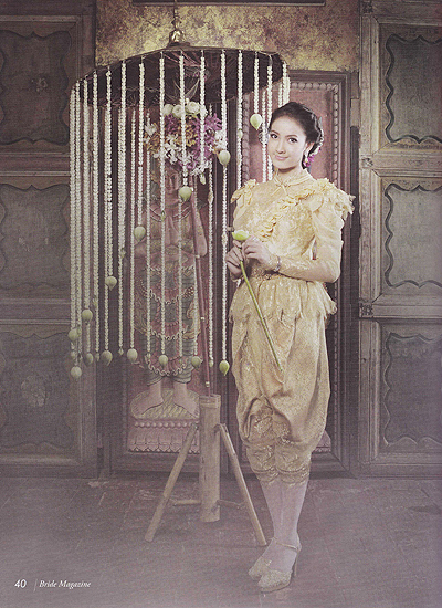 ชุดแต่งงานไทยแขนยาว ตัวช่วยของสาวต้นแขนใหญ่  