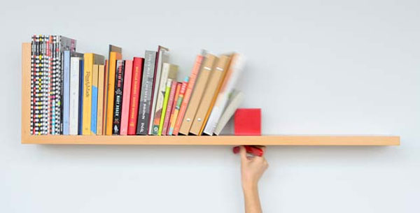 ชั้นหนังสือ พร้อม ที่คั่นหนังสือ เลื่อนได้