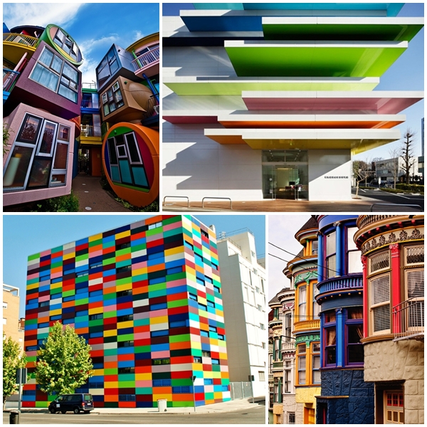 อาคารสีสันสดใส จับคู่สีเจ็บสไตล์คัลเลอร์บล็อก