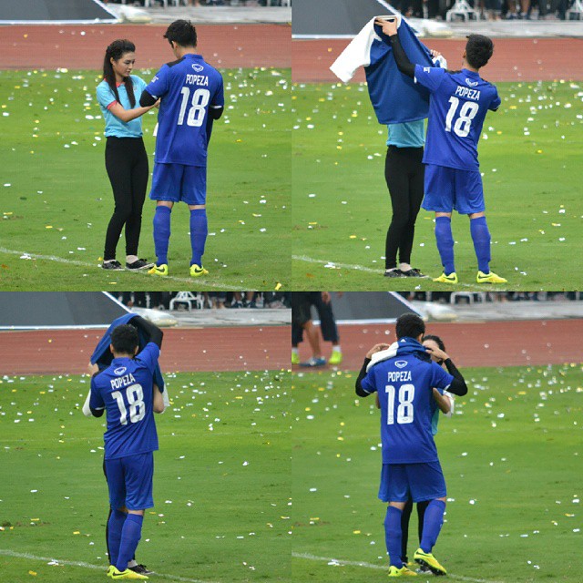 โป๊บ มิว น่ารักชวนจิ้น ฟินกระจาย ในงาน ความสุขบุกโลก 