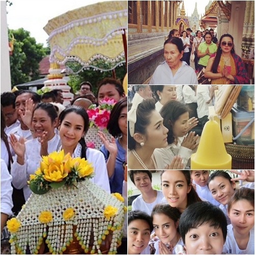 เก็บตกภาพดาราทำบุญ วันอาสาฬหบูชา-เข้าพรรษา 2557